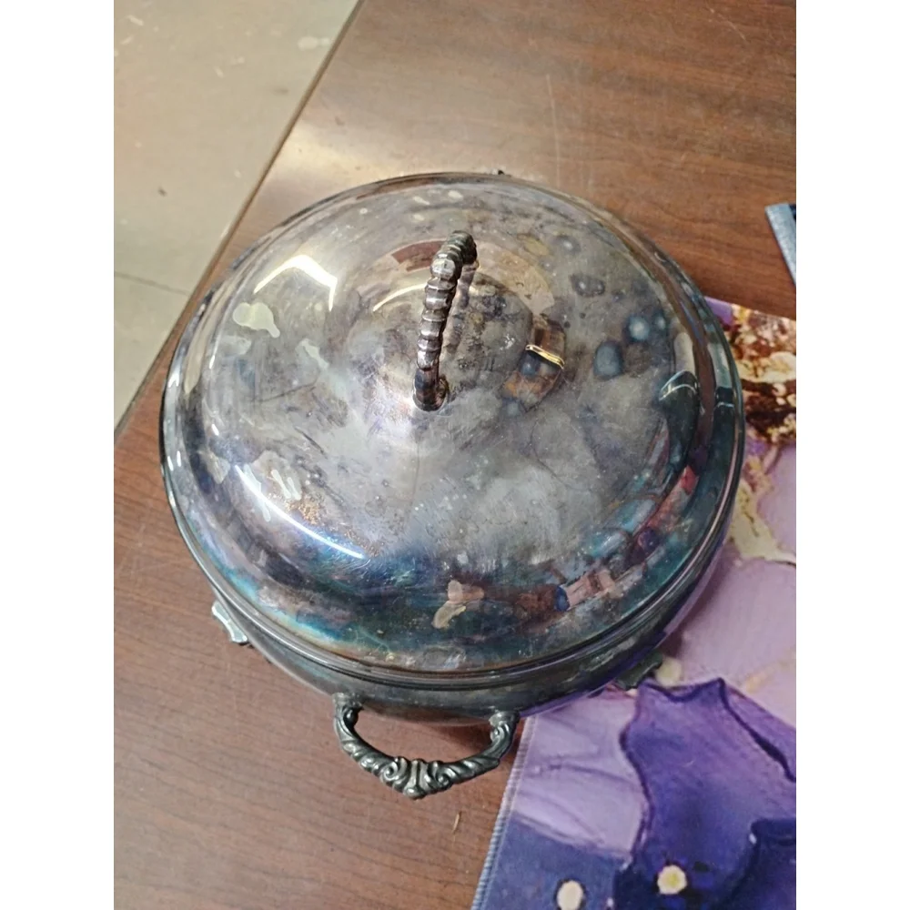 TOWLE, Silver Plate Round Covered Casserole, Footed